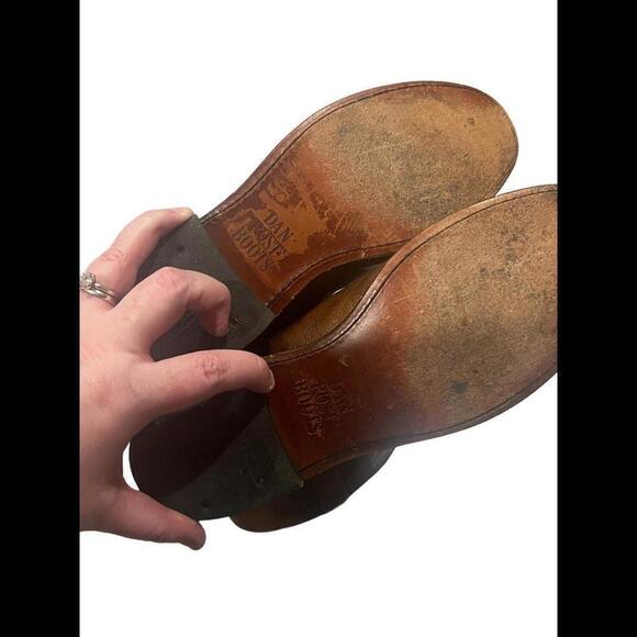 Dan Post Soft Shaft Red Leather Western Cowboy Boots Size 7.5 - Picture 4 of 4